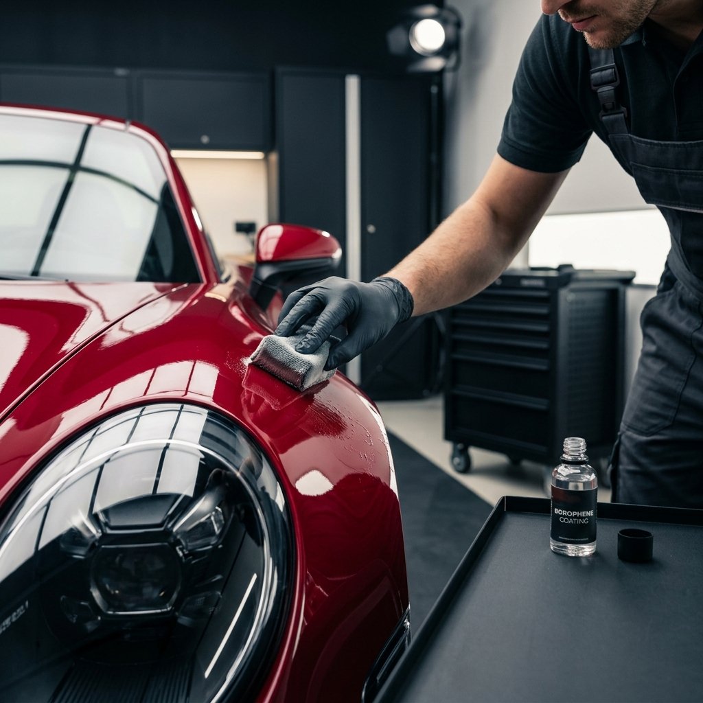 Borophene coating application
